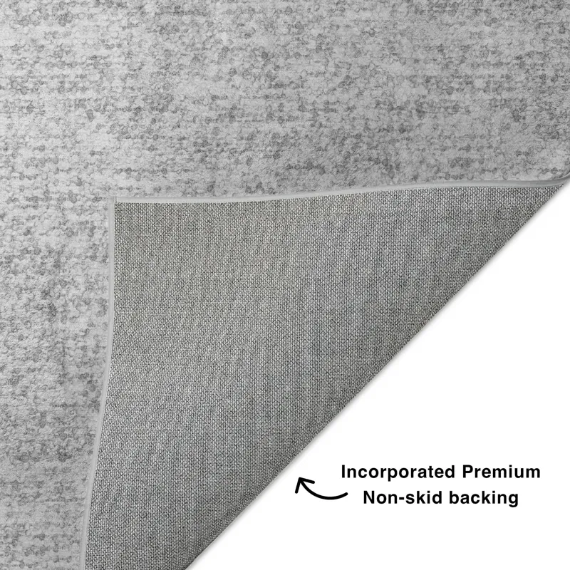 Luxury Washable Voyage Silver 5\' x 7\'6\" Rug