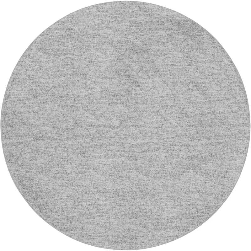 Luxury Washable Voyage Silver 8\' x 8\' Round Rug