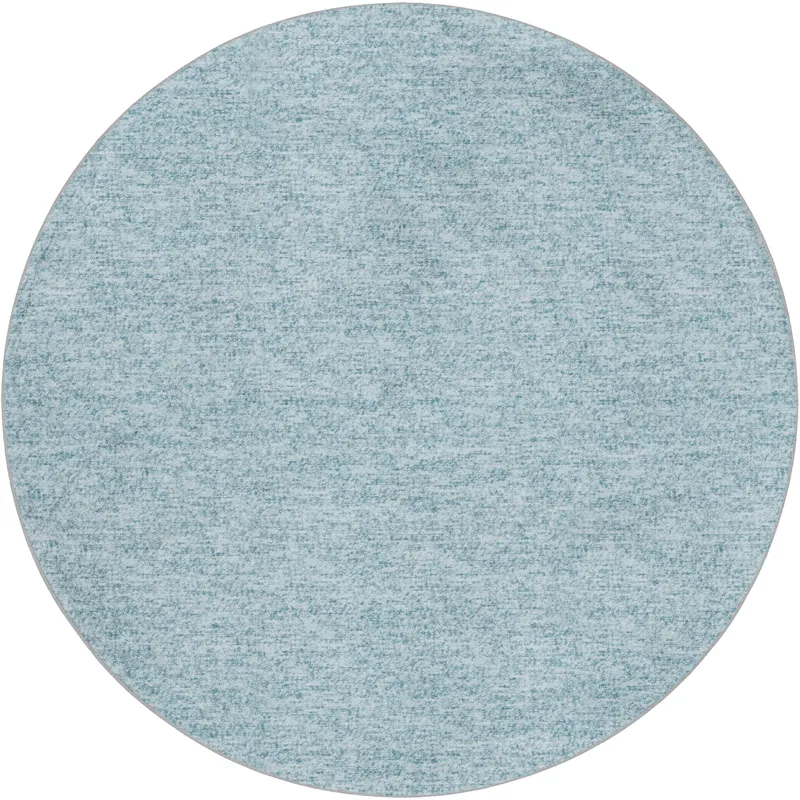 Luxury Washable Voyage Sky 8\' x 8\' Round Rug