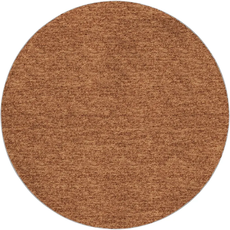 Luxury Washable Voyage Spice 8\' x 8\' Round Rug