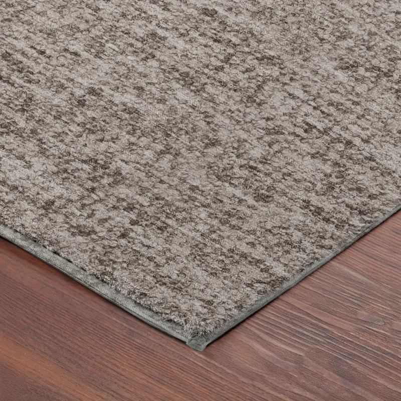 Luxury Washable Voyage Taupe 2\'3\" x 7\'6\" Runner Rug