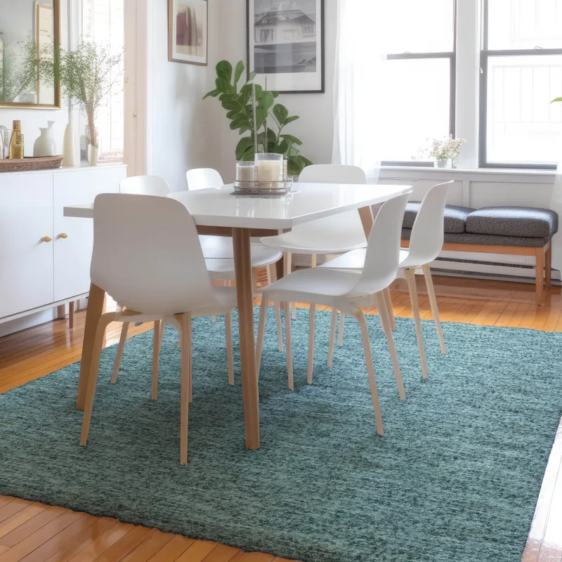 Luxury Washable Voyage Teal 3\' x 5\' Rug