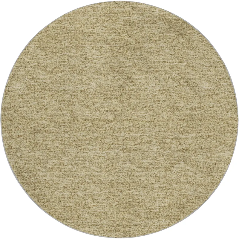 Luxury Washable Voyage Walnut 8\' x 8\' Round Rug