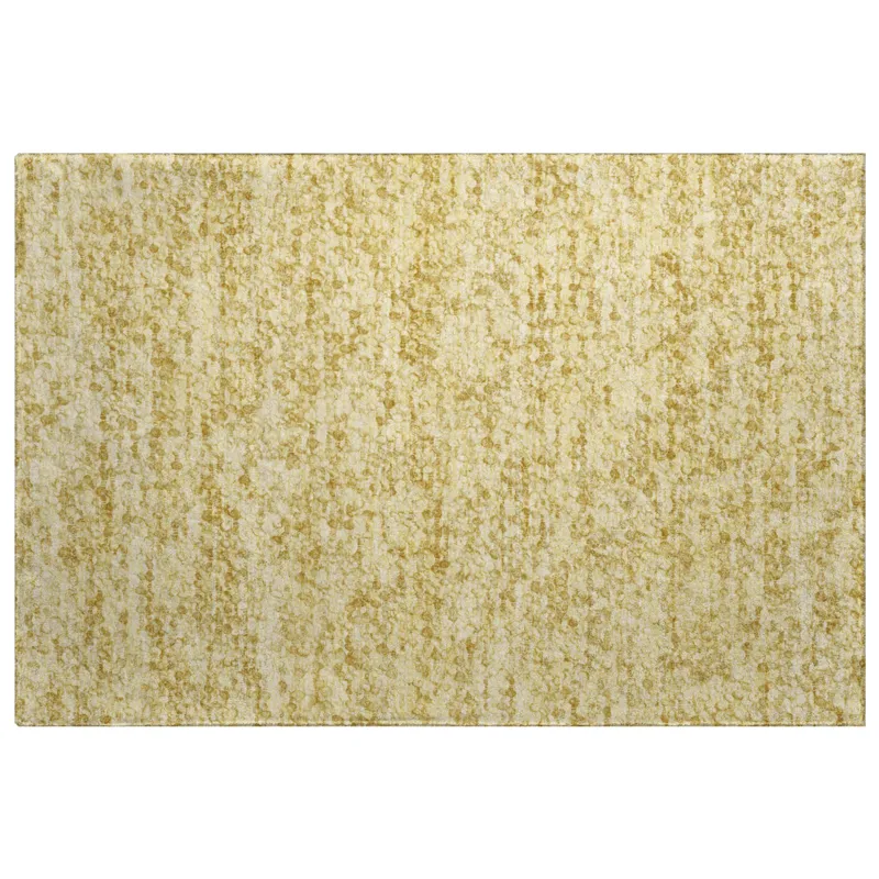 Luxury Washable Voyage Wheat 1\'8\" x 2\'6\" Rug