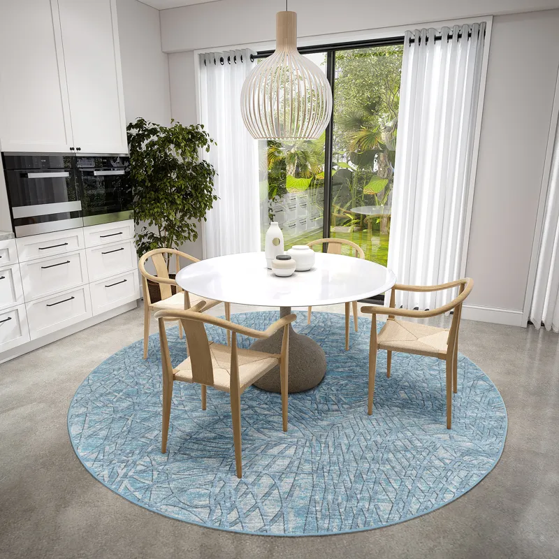 Winslow Indigo 8\' x 8\' Round Rug