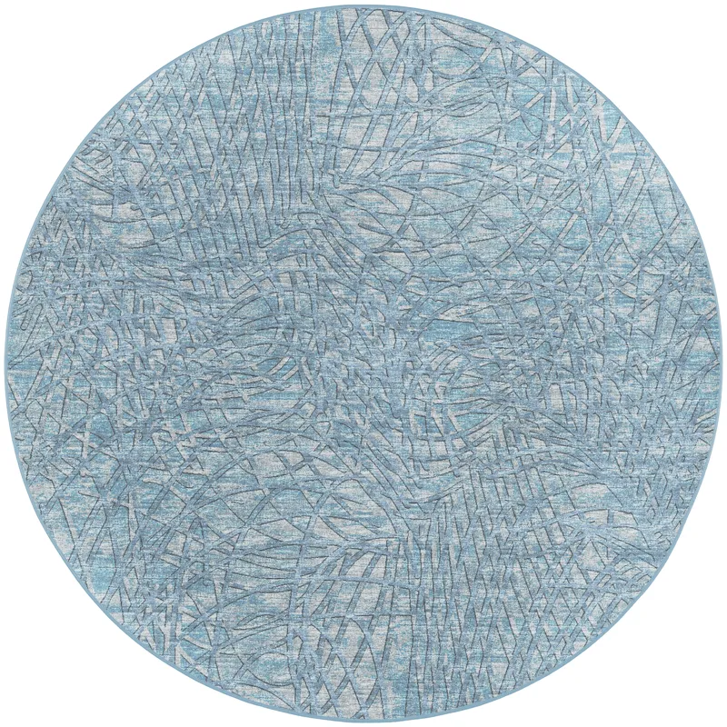 Winslow Indigo 8\' x 8\' Round Rug