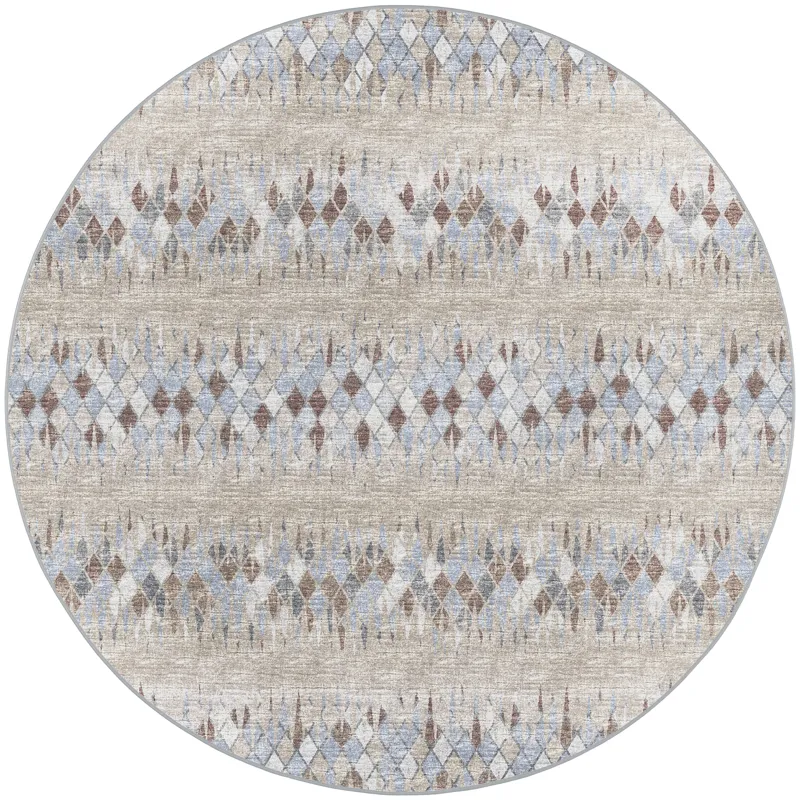 Winslow Taupe 8\' x 8\' Round Rug