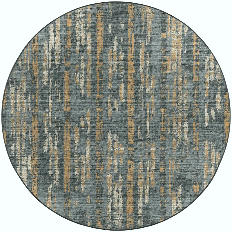 Winslow Charcoal 8\' x 8\' Round Rug