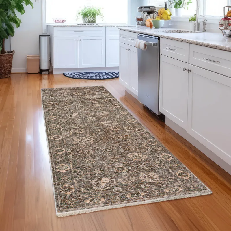 Yarra Pewter 2\'3\" x 7\'10\" Runner Rug