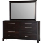 Metropolitan 8-Drawer Double Dresser w/ Tall Wide Mirror