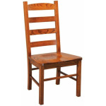 Ladder Back Side Chair w/Reclaimed Barnwood Seat