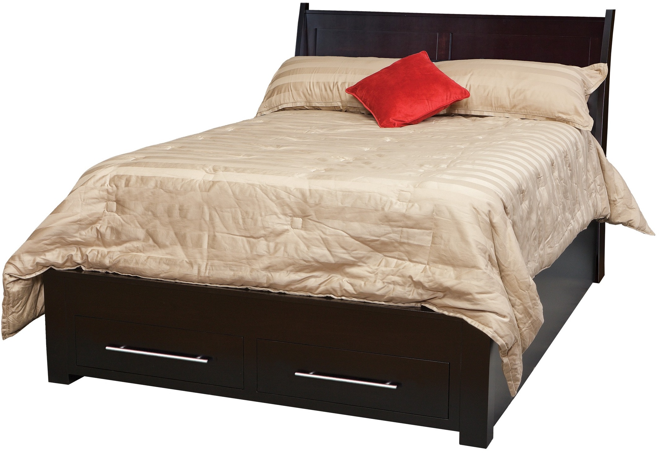 Metropolitan Queen Pedestal Bed w/2 Drawers in Footboard 304213,32