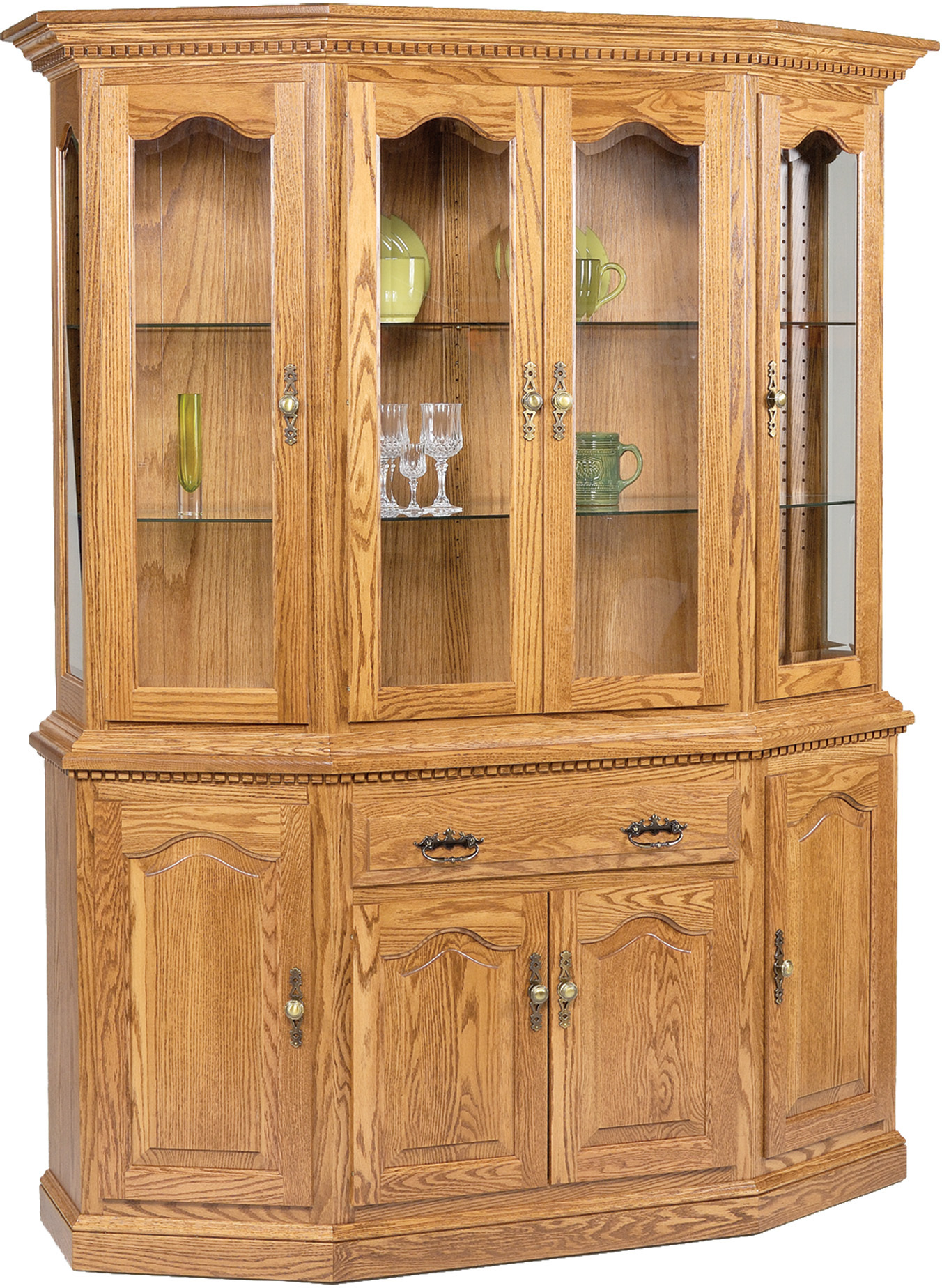Canted Hutch & Buffet 267060,277060 by Daniel's Amish Collection at