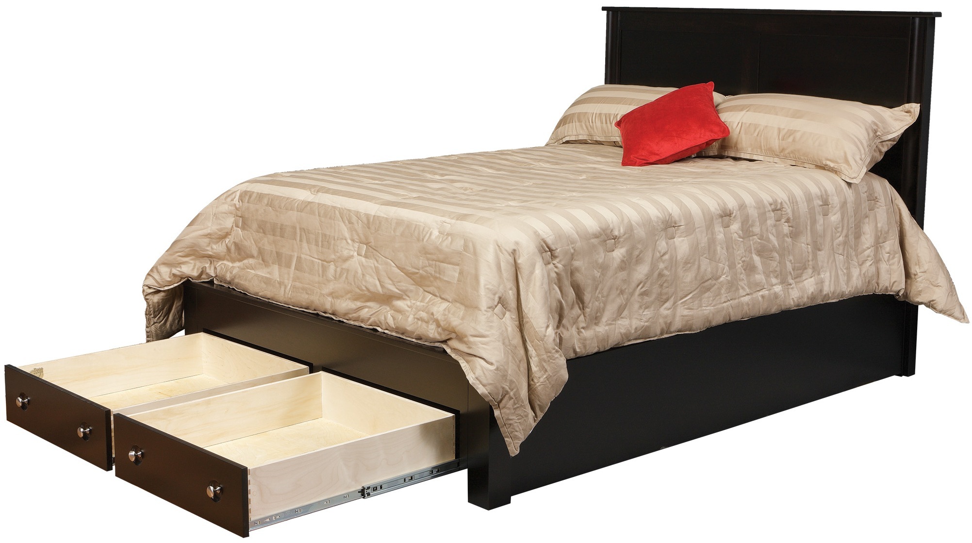 Cosmopolitan Queen Pedestal Bed w/ 2 Drawers on End 303713,323763,323703 by Daniel's Amish