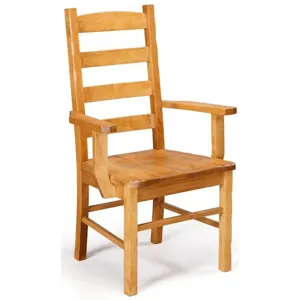 Ladder Back Arm Chair w/Reclaimed Barnwood Seat