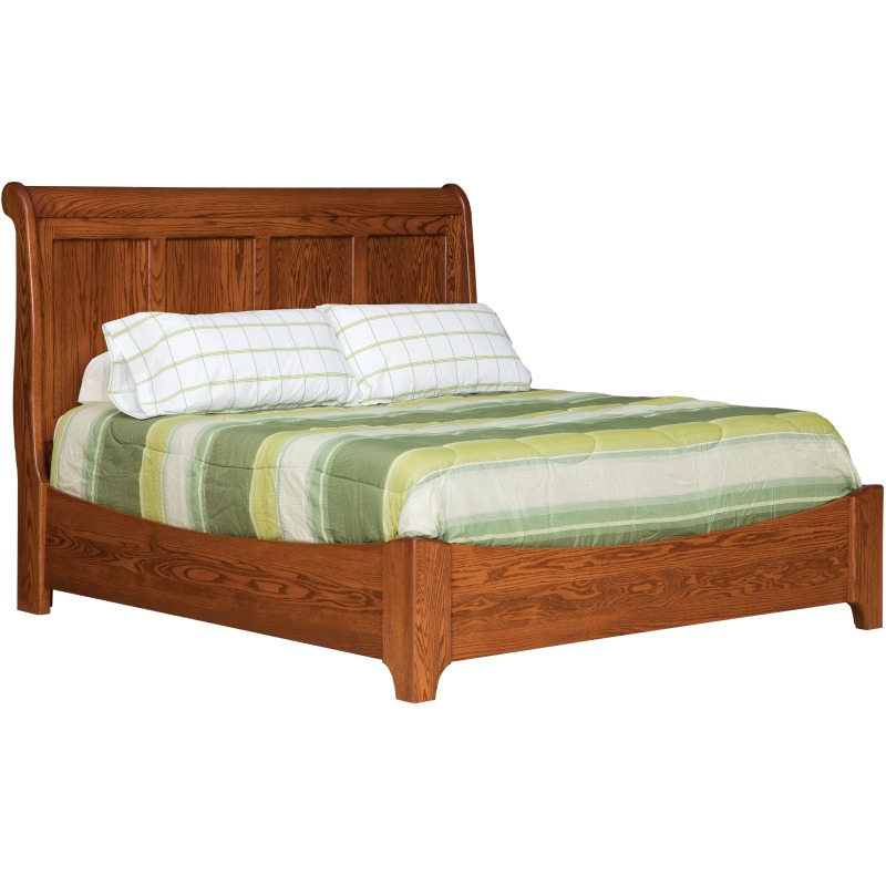 Victorian King Sleigh Bed with Low Footboard 304114,304134,304104 by