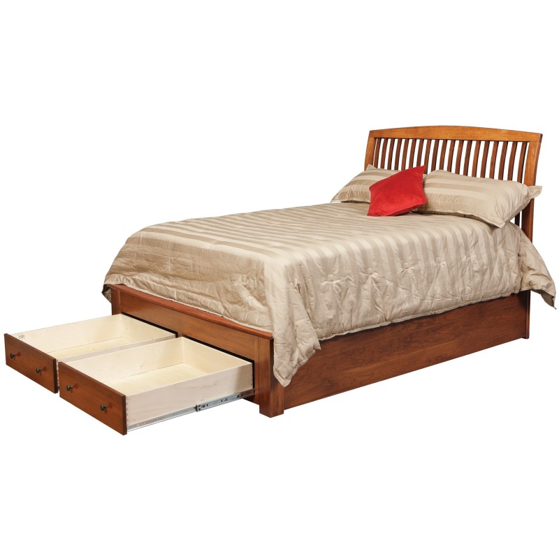 Holmes Queen Pedestal Bed W 2 Drawers In Footboard By Daniel S