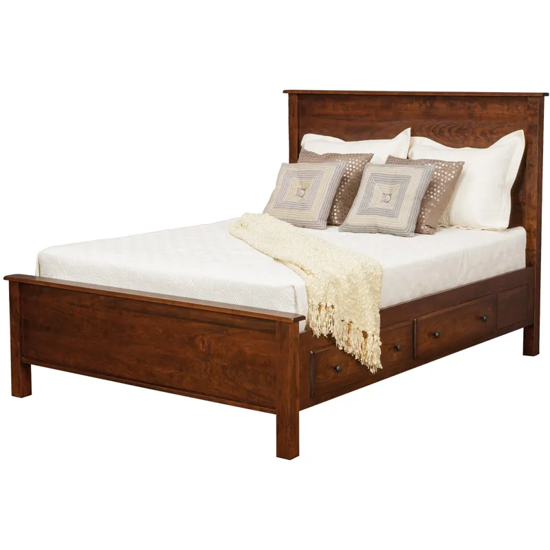 Lewiston Queen Panel Supreme Bed w/ 2 30" Drawers per Side