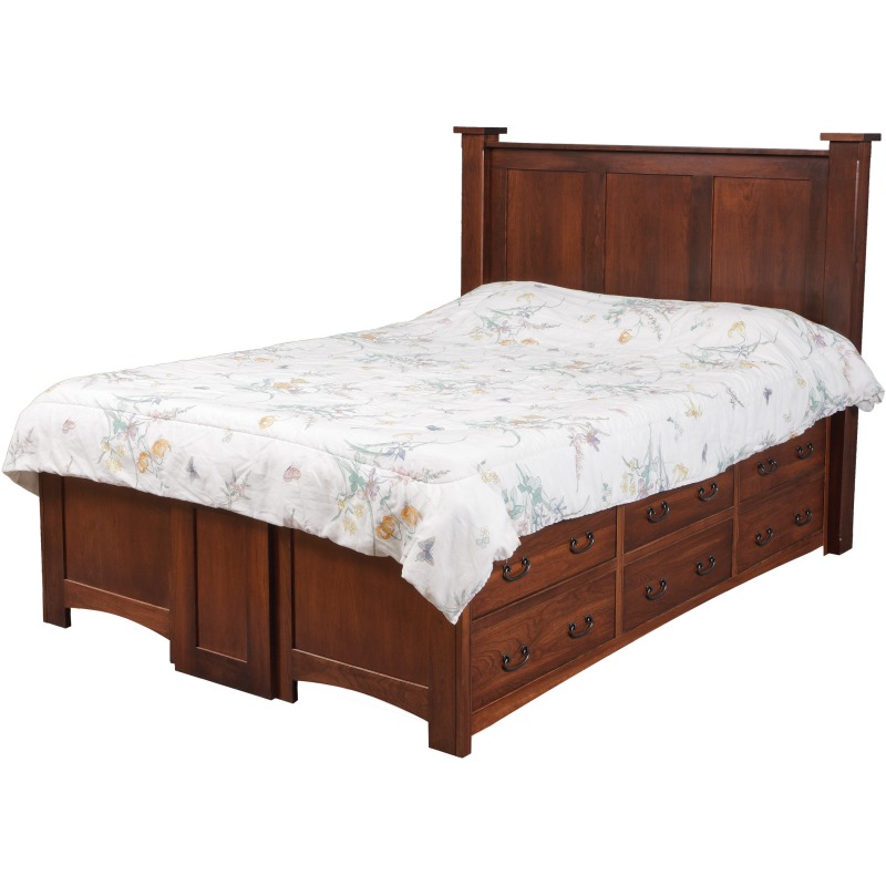 Treasure Queen Pedestal Bed W 6 Drawers Per Side By Daniel S