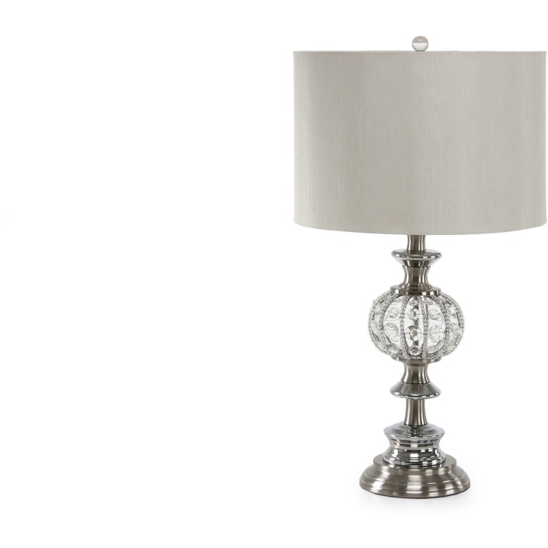 silver glitter table lamp