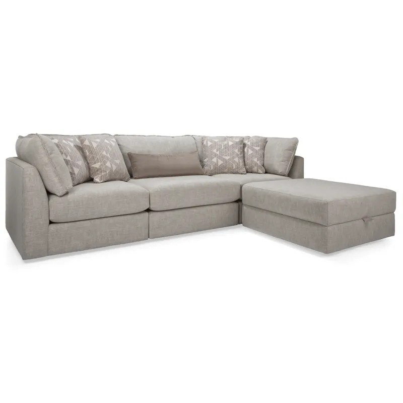 2558 3PC Sectional w/ Storage Ottoman