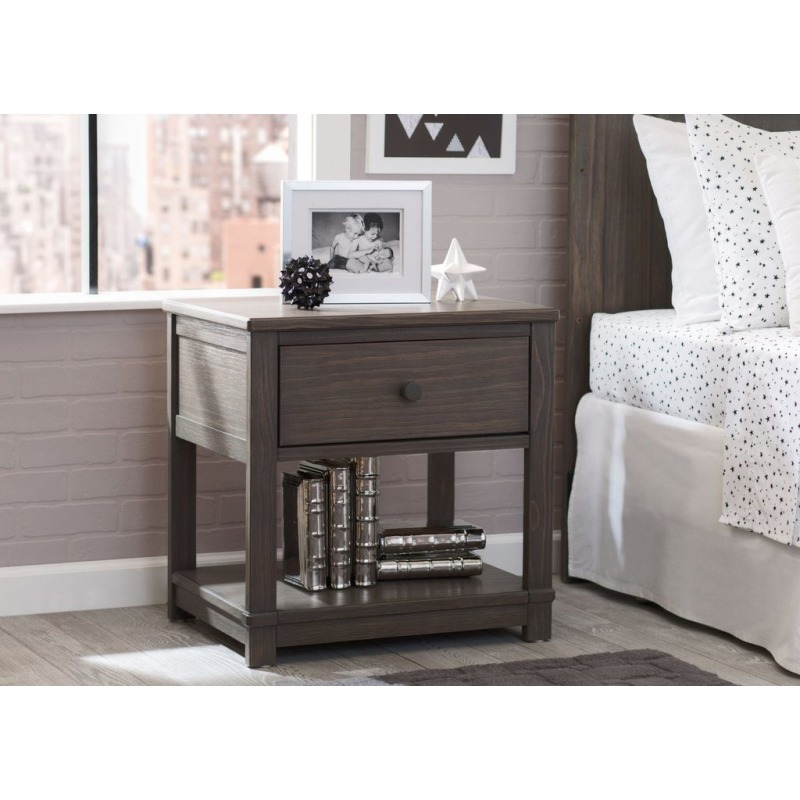 Langston Nightstand with Drawer and Shelf 703020084 by Delta Children