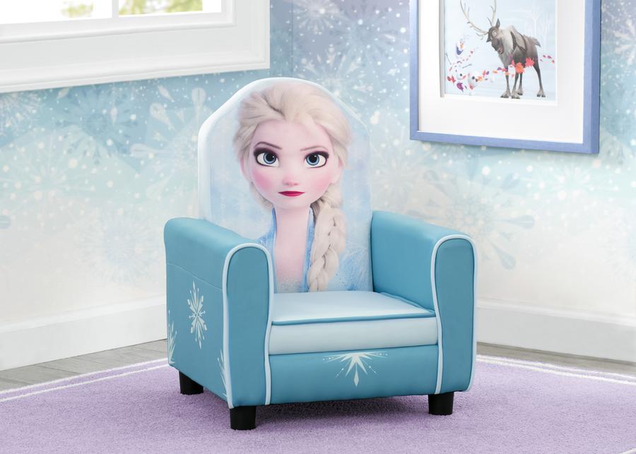 Frozen II Elsa Figural Upholstered Kids Chair UP83706FZ1091 by Delta
