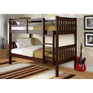 Mission Twin/Twin Bunkbed - Dark Cappuccion