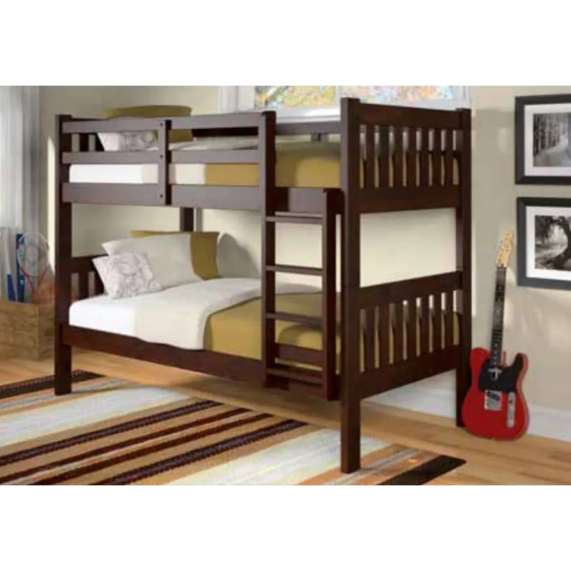 Mission Twin/Twin Bunkbed - Dark Cappuccion