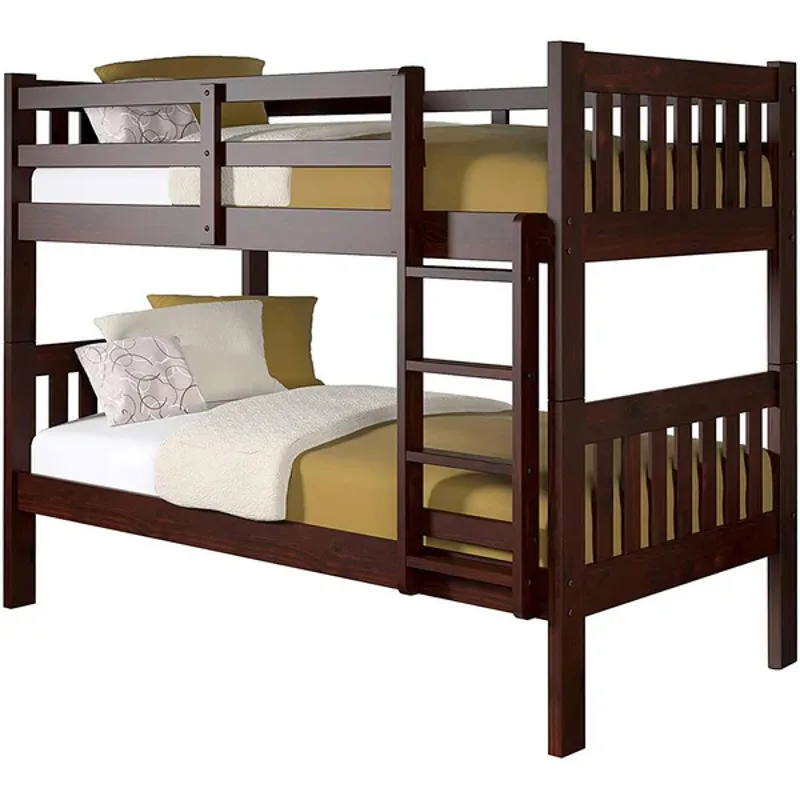 Mission Twin/Twin Bunkbed - Dark Cappuccion