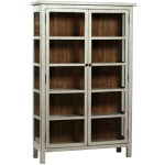 Anna Vitrine-Antique Grey Cabinet