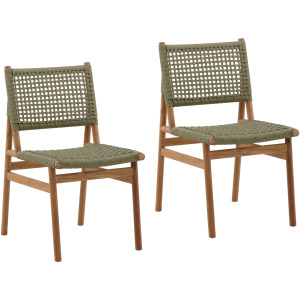 Francisca Outdoor Dining Chair Set Of 2 Green