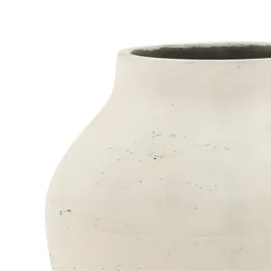 Faustus Vase Antique White Medium