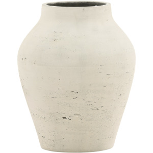 Faustus Vase Antique White Medium