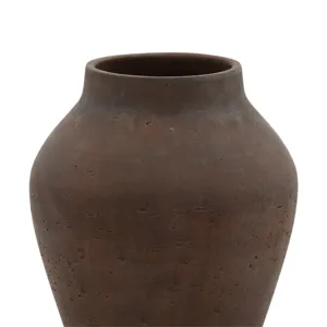 Faustus Vase Brown Medium