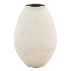 Charon Vase Antique White Medium