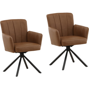 Stefano Dining Chair Set Of 2 Cognac