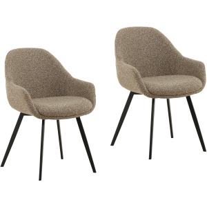 Shauna Dining Chair Set Of 2 Coffee
