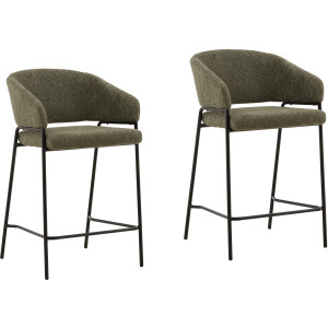 Cathey Counter Stool Set Of 2 Olive