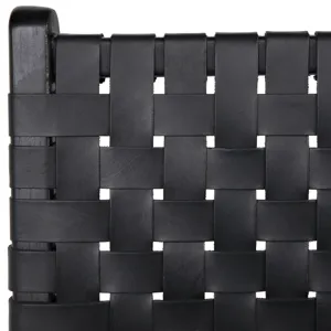 Dale Counter Stool Black Leather Black Frame