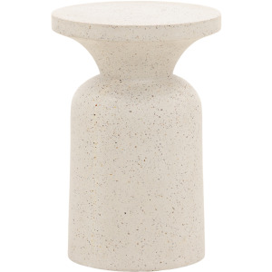 Cove End Table Ivory