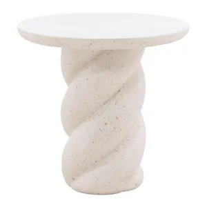 Nidia Outdoor End Table Ivory