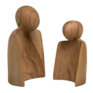 Wood Sculpture Set Of 2