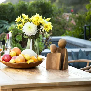 Wood Sculpture Set Of 2