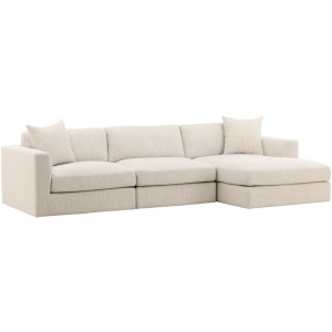 Erica Chaise Sectional Taupe