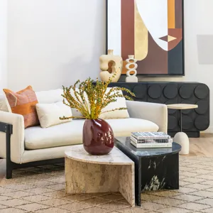 Harrington Coffee Table Set Of 2 Black Cream