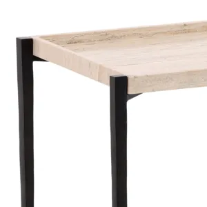 Rice End Table Travertine