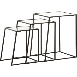 Eliska Nesting Tables Set Of 3 Black