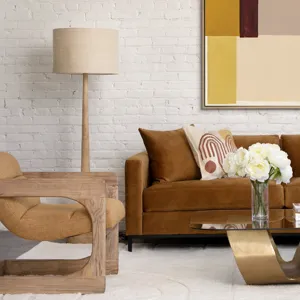 Charlene Floor Lamp Natural Brown