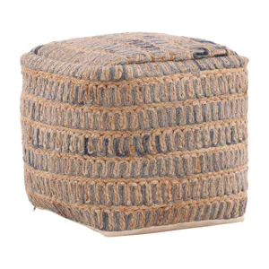 Azure Pouf Blue
